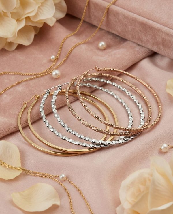 Budget‑friendly hoop earring set from Passionate Bangladesh with multiple stylish everyday options, charming big and small hoops neatly designed for Passionate girls only.