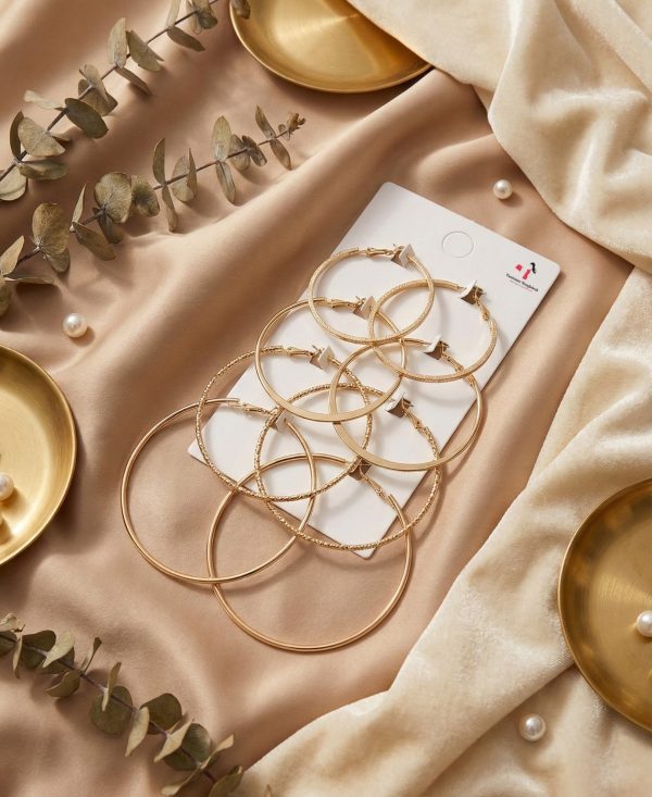 Budget‑friendly hoop earring set from Passionate Bangladesh with multiple stylish everyday options, charming big and small hoops neatly designed for Passionate girls only.