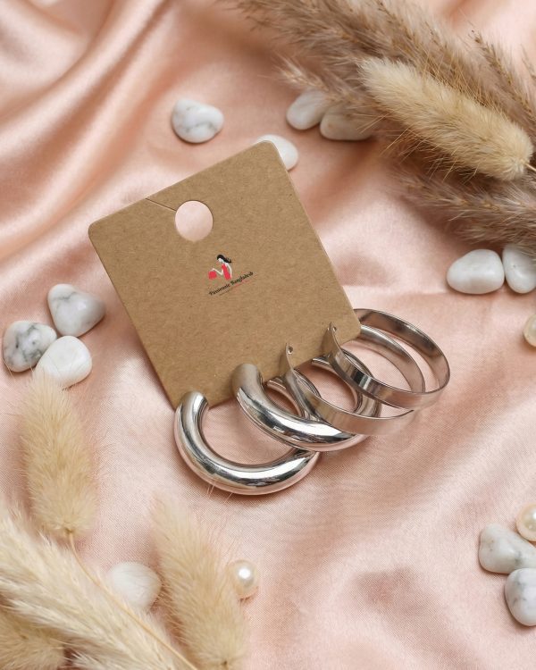 Budget‑friendly hoop earring set from Passionate Bangladesh with multiple stylish everyday options, charming big and small hoops neatly designed for Passionate girls only.