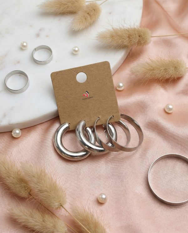 Budget‑friendly hoop earring set from Passionate Bangladesh with multiple stylish everyday options, charming big and small hoops neatly designed for Passionate girls only.