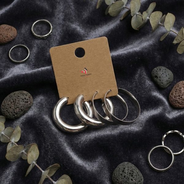 Budget‑friendly hoop earring set from Passionate Bangladesh with multiple stylish everyday options, charming big and small hoops neatly designed for Passionate girls only.