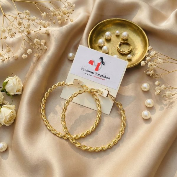 Budget‑friendly hoop earring set from Passionate Bangladesh with multiple stylish everyday options, charming big and small hoops neatly designed for Passionate girls only.