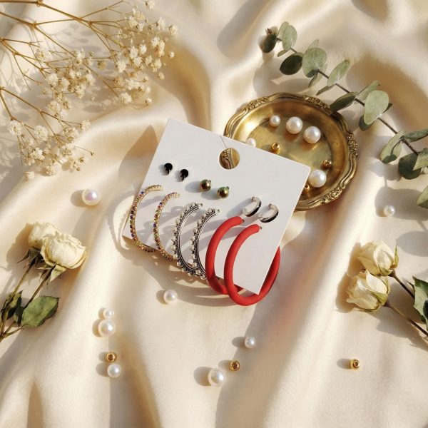 Budget‑friendly hoop earring set from Passionate Bangladesh with multiple stylish everyday options, charming big and small hoops neatly designed for Passionate girls only.