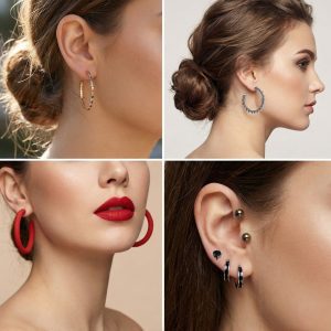 Budget‑friendly hoop earring set from Passionate Bangladesh with multiple stylish everyday options, charming big and small hoops neatly designed for Passionate girls only.