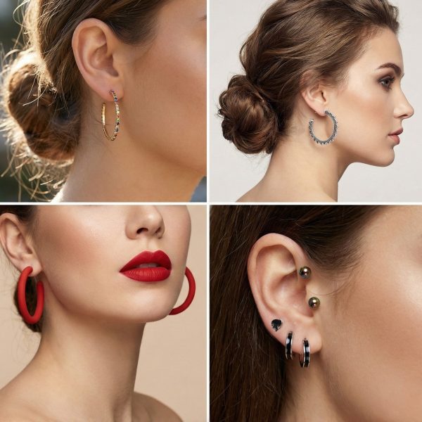 Budget‑friendly hoop earring set from Passionate Bangladesh with multiple stylish everyday options, charming big and small hoops neatly designed for Passionate girls only.