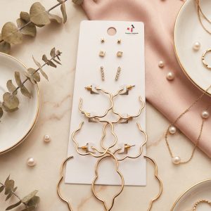 Budget‑friendly hoop earring set from Passionate Bangladesh with multiple stylish everyday options, charming big and small hoops neatly designed for Passionate girls only.