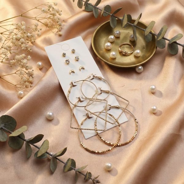 Budget‑friendly hoop earring set from Passionate Bangladesh with multiple stylish everyday options, charming big and small hoops neatly designed for Passionate girls only.