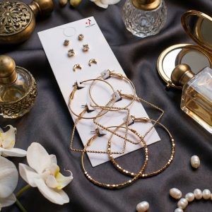 Budget‑friendly hoop earring set from Passionate Bangladesh with multiple stylish everyday options, charming big and small hoops neatly designed for Passionate girls only.