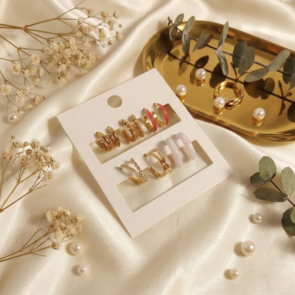 Budget‑friendly hoop earring set from Passionate Bangladesh with multiple stylish everyday options, charming big and small hoops neatly designed for Passionate girls only.