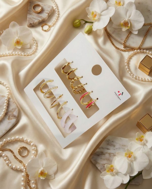 Budget‑friendly hoop earring set from Passionate Bangladesh with multiple stylish everyday options, charming big and small hoops neatly designed for Passionate girls only.
