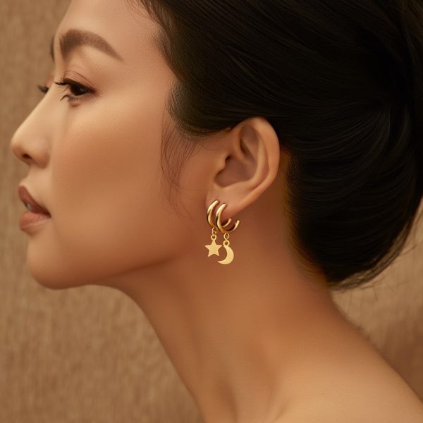 Budget‑friendly hoop earring set from Passionate Bangladesh with multiple stylish everyday options, charming big and small hoops neatly designed for Passionate girls only.