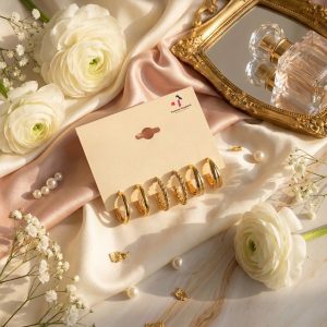 Budget‑friendly hoop earring set from Passionate Bangladesh with multiple stylish everyday options, charming big and small hoops neatly designed for Passionate girls only.