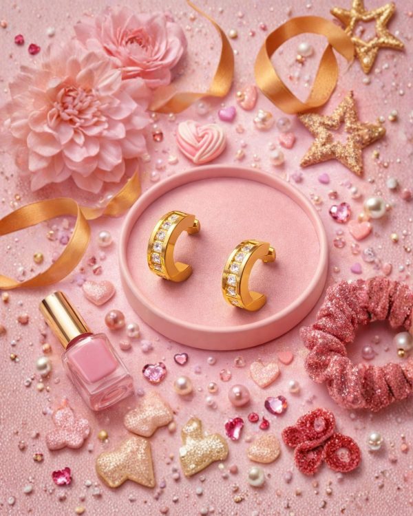 Budget‑friendly hoop earring set from Passionate Bangladesh with multiple stylish everyday options, charming big and small hoops neatly designed for Passionate girls only.