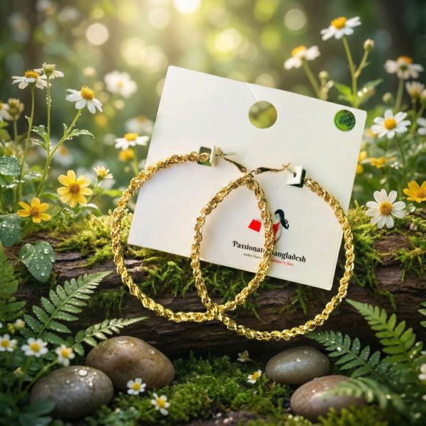Budget‑friendly hoop earring set from Passionate Bangladesh with multiple stylish everyday options, charming big and small hoops neatly designed for Passionate girls only.