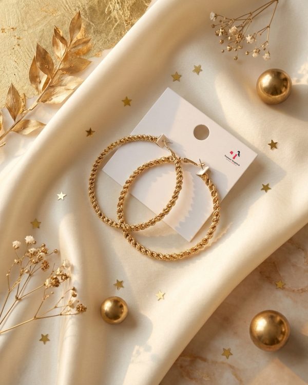 Budget‑friendly hoop earring set from Passionate Bangladesh with multiple stylish everyday options, charming big and small hoops neatly designed for Passionate girls only.