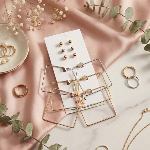 Budget‑friendly hoop earring set from Passionate Bangladesh with multiple stylish everyday options, charming big and small hoops neatly designed for Passionate girls only.