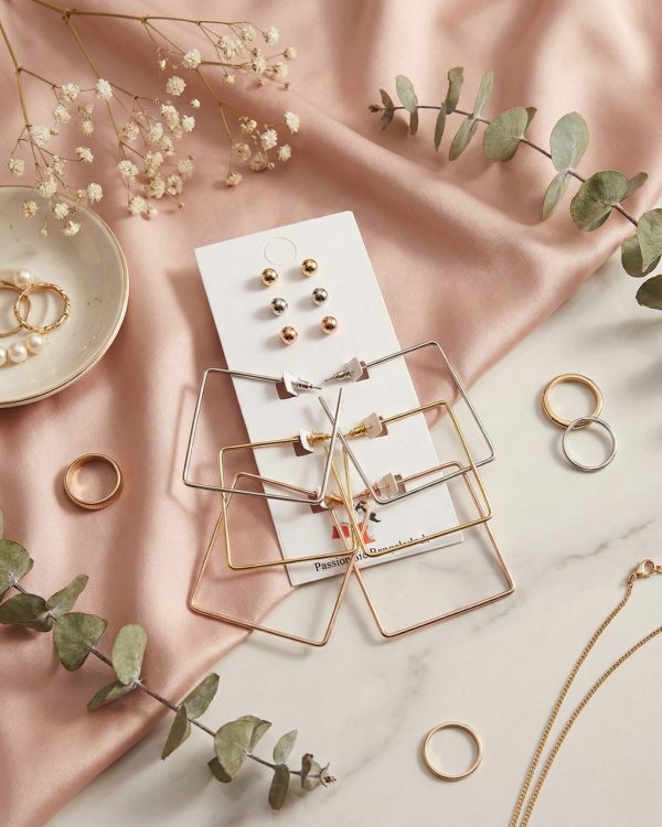 Budget‑friendly hoop earring set from Passionate Bangladesh with multiple stylish everyday options, charming big and small hoops neatly designed for Passionate girls only.