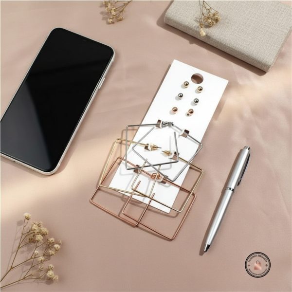 Budget‑friendly hoop earring set from Passionate Bangladesh with multiple stylish everyday options, charming big and small hoops neatly designed for Passionate girls only.