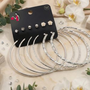 Budget‑friendly hoop earring set from Passionate Bangladesh with multiple stylish everyday options, charming big and small hoops neatly designed for Passionate girls only.