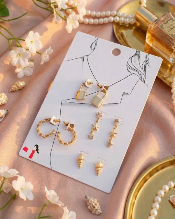 Trendy stud, hoop and drop earrings from Passionate Bangladesh, everyday and party jewelry in different shapes and colors for women and girls.