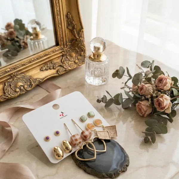 Trendy stud, hoop and drop earrings from Passionate Bangladesh, everyday and party jewelry in different shapes and colors for women and girls.