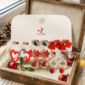 Trendy stud, hoop and drop earrings from Passionate Bangladesh, everyday and party jewelry in different shapes and colors for women and girls.