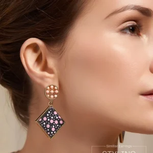 Trendy stud, hoop and drop earrings from Passionate Bangladesh, everyday and party jewelry in different shapes and colors for women and girls.
