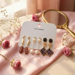Trendy stud, hoop and drop earrings from Passionate Bangladesh, everyday and party jewelry in different shapes and colors for women and girls.