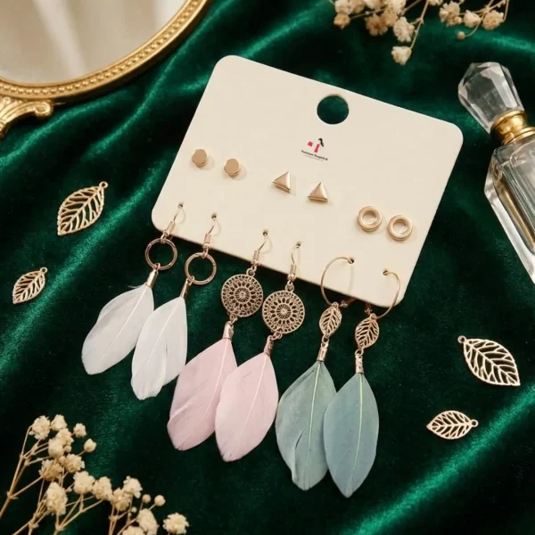 Trendy stud, hoop and drop earrings from Passionate Bangladesh, everyday and party jewelry in different shapes and colors for women and girls.