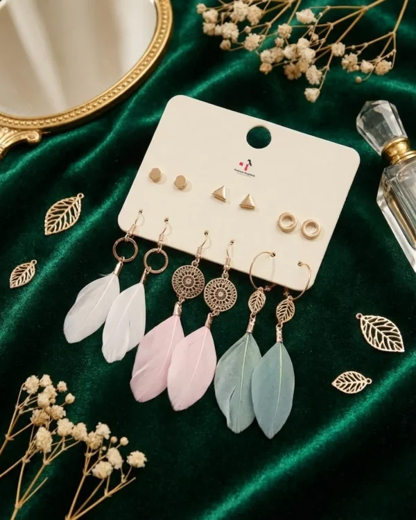 Trendy stud, hoop and drop earrings from Passionate Bangladesh, everyday and party jewelry in different shapes and colors for women and girls.