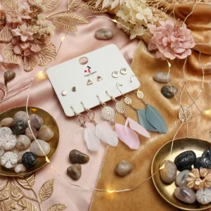 Trendy stud, hoop and drop earrings from Passionate Bangladesh, everyday and party jewelry in different shapes and colors for women and girls.