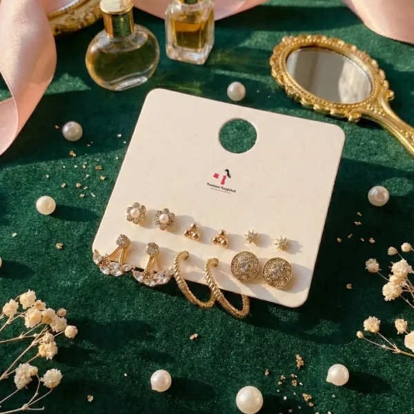 Trendy stud, hoop and drop earrings from Passionate Bangladesh, everyday and party jewelry in different shapes and colors for women and girls.