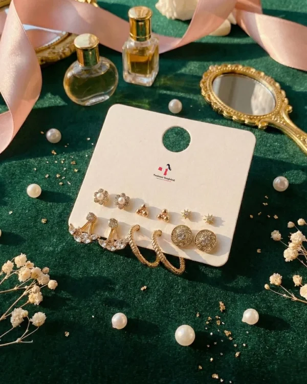 Trendy stud, hoop and drop earrings from Passionate Bangladesh, everyday and party jewelry in different shapes and colors for women and girls.