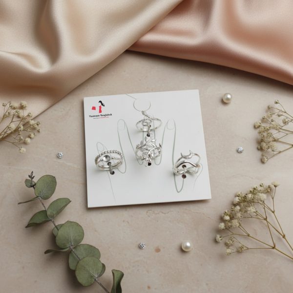 Budget‑friendly finger rings from Passionate Bangladesh with multiple stylish everyday options, charming silver and golden rings neatly designed for Passionate girls only.