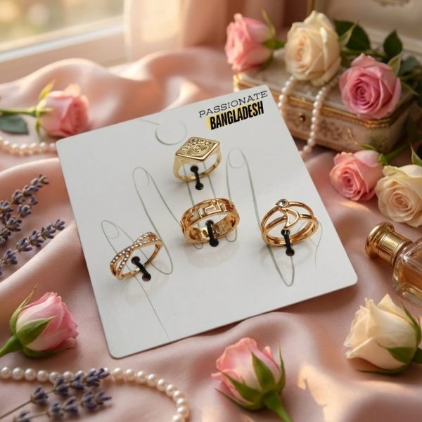 Budget‑friendly finger rings from Passionate Bangladesh with multiple stylish everyday options, charming silver and golden rings neatly designed for Passionate girls only.