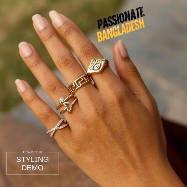 Budget‑friendly finger rings from Passionate Bangladesh with multiple stylish everyday options, charming silver and golden rings neatly designed for Passionate girls only.