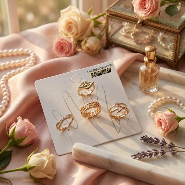 Budget‑friendly finger rings from Passionate Bangladesh with multiple stylish everyday options, charming silver and golden rings neatly designed for Passionate girls only.