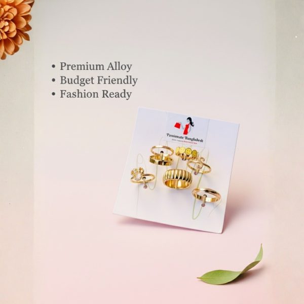 Budget‑friendly finger rings from Passionate Bangladesh with multiple stylish everyday options, charming silver and golden rings neatly designed for Passionate girls only.