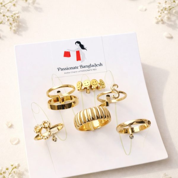 Budget‑friendly finger rings from Passionate Bangladesh with multiple stylish everyday options, charming silver and golden rings neatly designed for Passionate girls only.