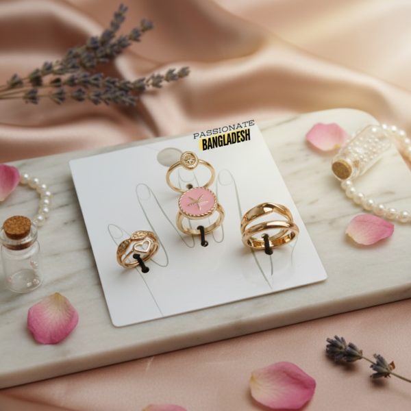 Budget‑friendly finger rings from Passionate Bangladesh with multiple stylish everyday options, charming silver and golden rings neatly designed for Passionate girls only.