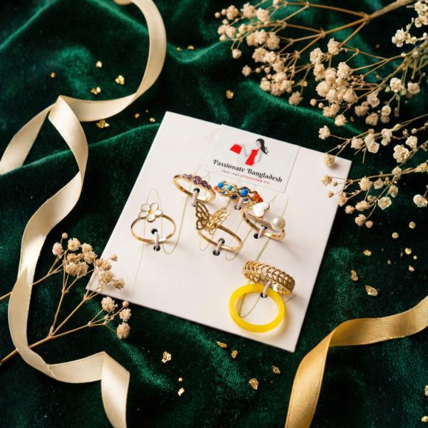 Budget‑friendly finger rings from Passionate Bangladesh with multiple stylish everyday options, charming silver and golden rings neatly designed for Passionate girls only.