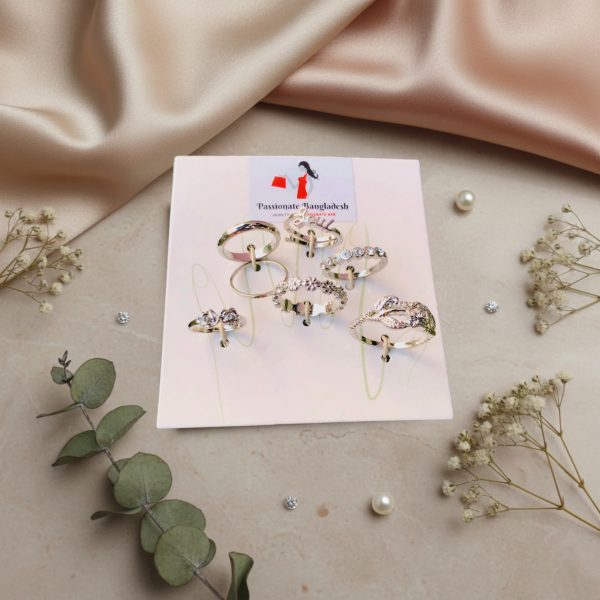 Budget‑friendly finger Rings set from Passionate Bangladesh with multiple stylish everyday options, charming silver and golden rings neatly designed for Passionate girls only.