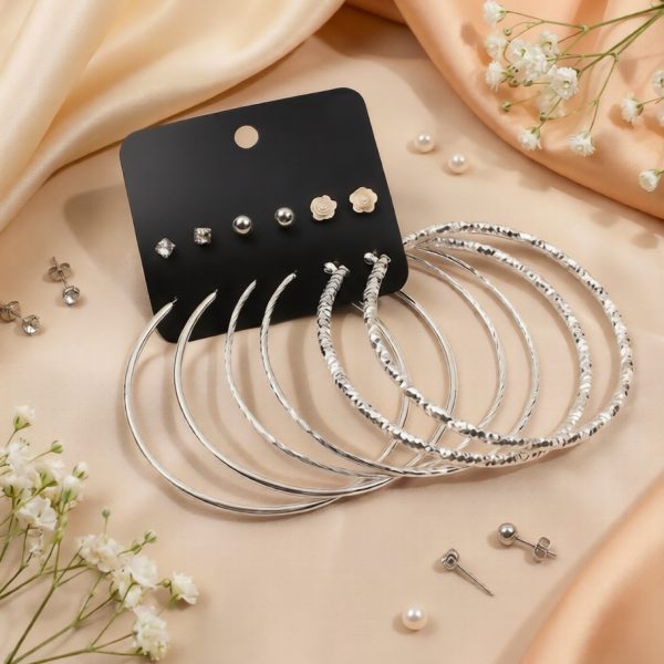 Budget‑friendly hoop earring set from Passionate Bangladesh with multiple stylish everyday options, charming big and small hoops neatly designed for Passionate girls only.