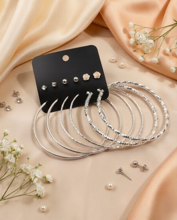 Budget‑friendly hoop earring set from Passionate Bangladesh with multiple stylish everyday options, charming big and small hoops neatly designed for Passionate girls only.