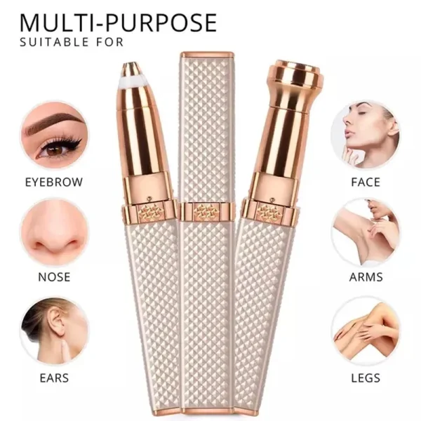 Ditch the tweezers! Discover the 2-in-1 Women's Facial & Eyebrow Trimmer for painless, precision grooming. Compact, portable, and perfect for flawless skin on the go. Shop now for a gentle, salon-quality finish at home.