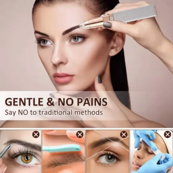 Ditch the tweezers! Discover the 2-in-1 Women's Facial & Eyebrow Trimmer for painless, precision grooming. Compact, portable, and perfect for flawless skin on the go. Shop now for a gentle, salon-quality finish at home.