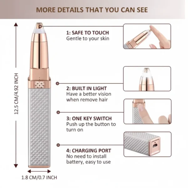Ditch the tweezers! Discover the 2-in-1 Women's Facial & Eyebrow Trimmer for painless, precision grooming. Compact, portable, and perfect for flawless skin on the go. Shop now for a gentle, salon-quality finish at home.