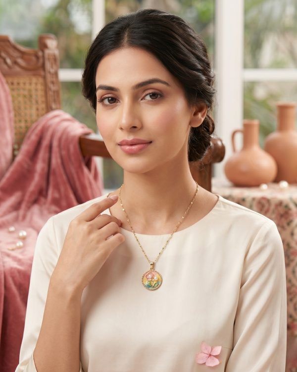 Stylish fashion layer necklace and pendants collection at Passionate Bangladesh showing different gold, silver and stoned necklace and pendants with for western and fusion outfits.