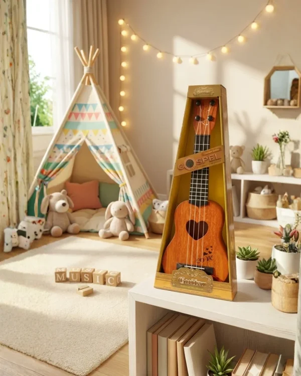 17-inch acoustic toy guitar for children available at Passionate Bangladesh.