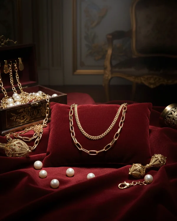 Stylish fashion choker necklace collection at Passionate Bangladesh showing different gold, silver and stoned chokers for western and fusion outfits.